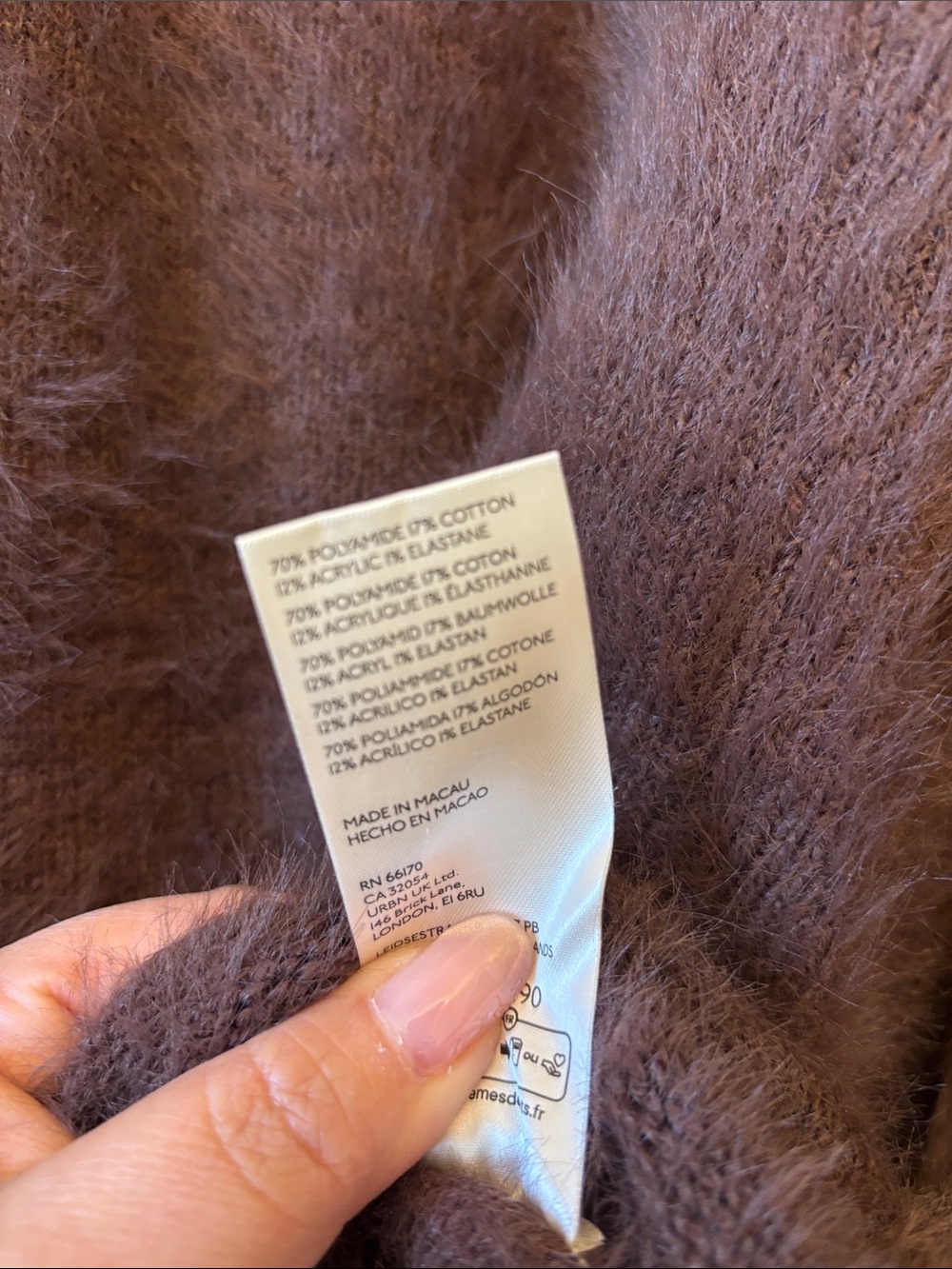 Free People Plush Crewneck Sweater in Mauve Brown - Picture 6 of 6